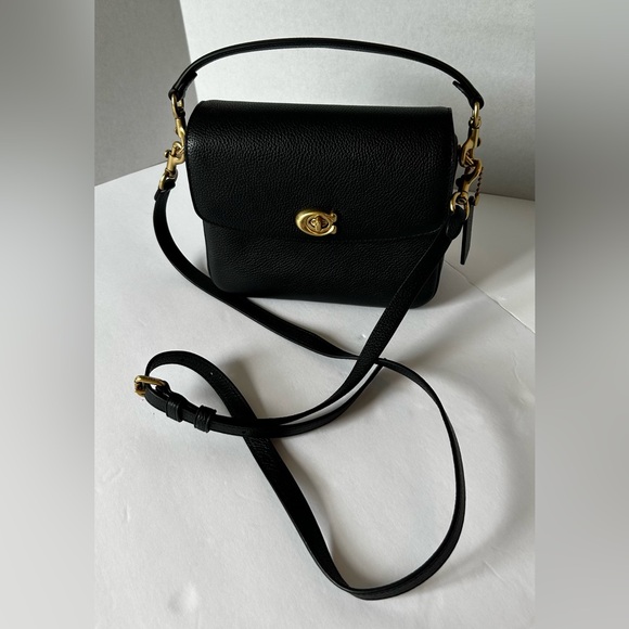 Coach Black Crossbody Bag with Gold Accents - Picture 2 of 10
